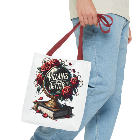 Villains Do It Better Tote Bag — Gothic Rose Bookish Aesthetic