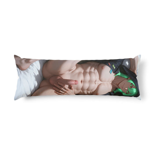 Erotic Anime Body Pillow Cover — Sensual Green-Haired Couple Dakimakura - Null