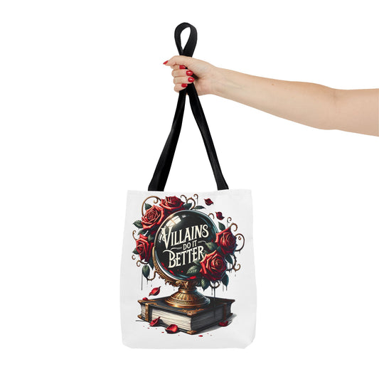 Villains Do It Better Tote Bag — Gothic Rose Bookish Aesthetic