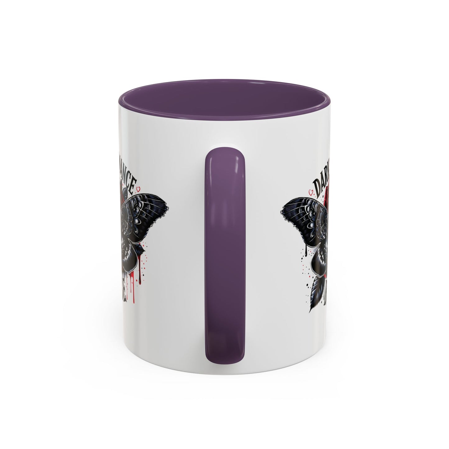 Dark Romance Babe Coffee Mug — Gothic Moth & Rose Accent Mug