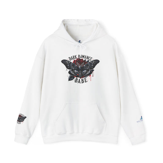 Dark Romance Babe Hoodie - Gothic Moth Graphic Pullover