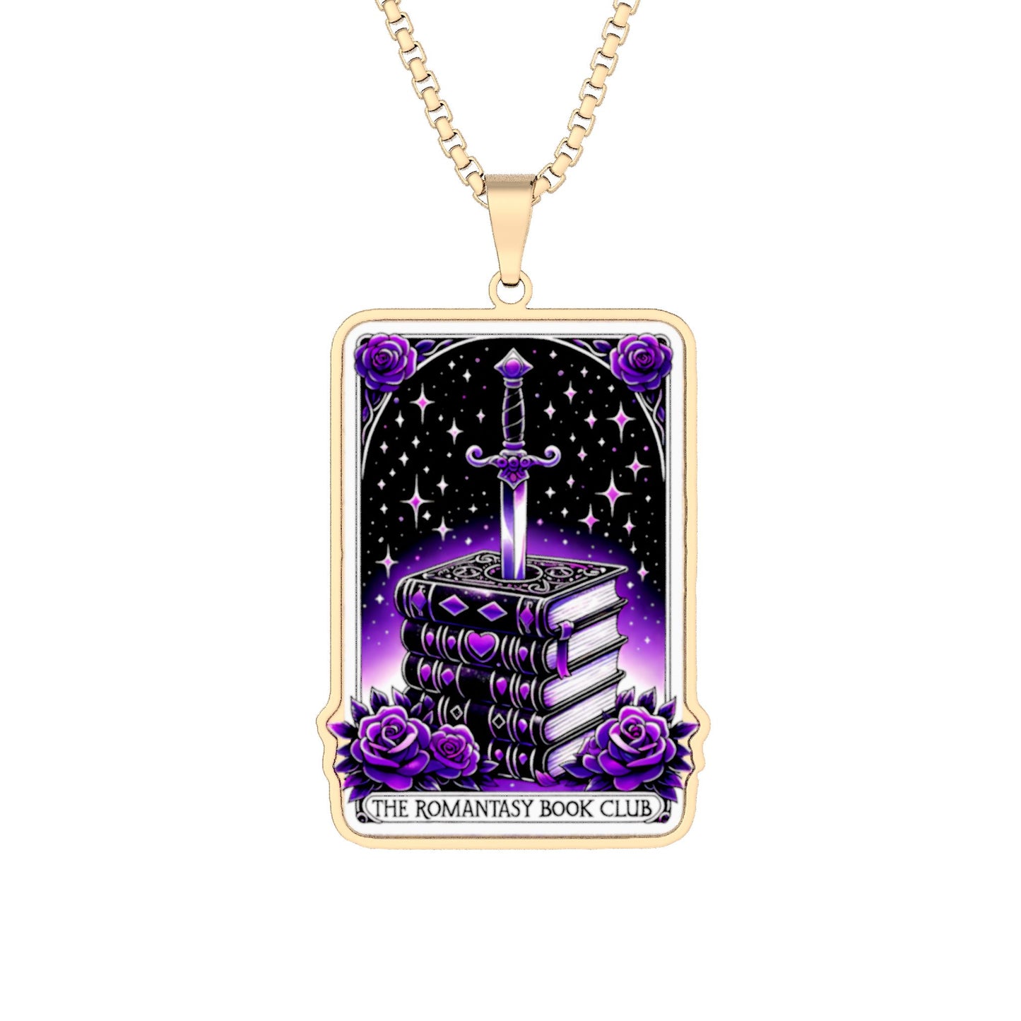 Dark Romance Book Club Photo Pendant Necklace — Custom Cut Photo Pendant