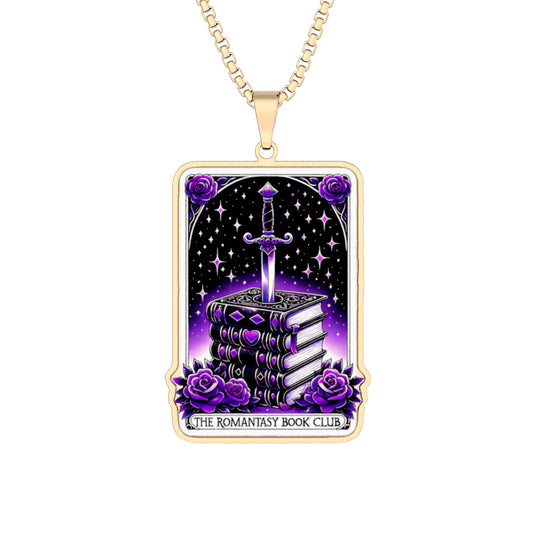 Dark Romance Book Club Photo Pendant Necklace — Custom Cut Photo Pendant