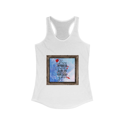 Murder mystery 1 Women's Ideal Racerback Tank
