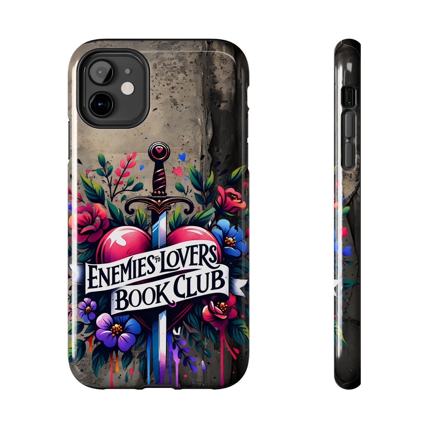 Enemies Lovers Book Club Phone Case — Gothic Floral Sword Protective Cover