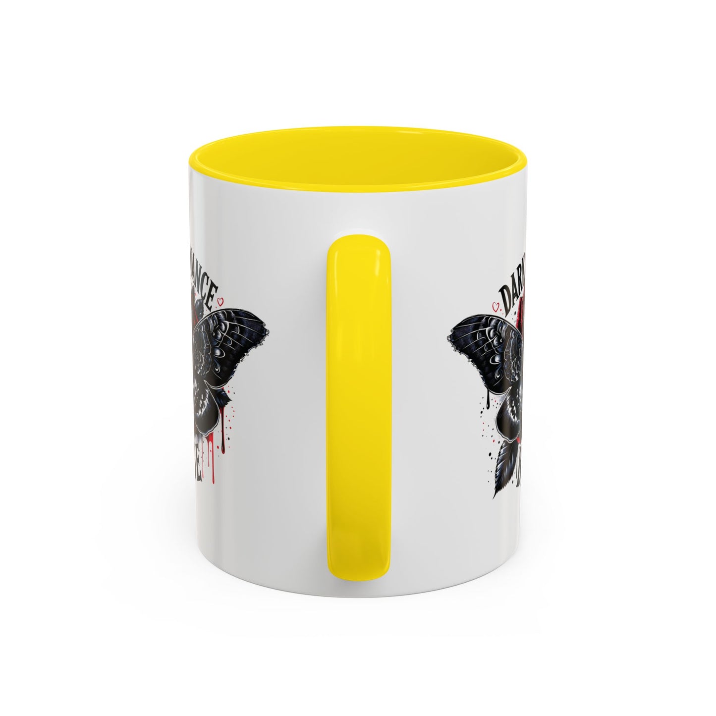 Dark Romance Babe Coffee Mug — Gothic Moth & Rose Accent Mug