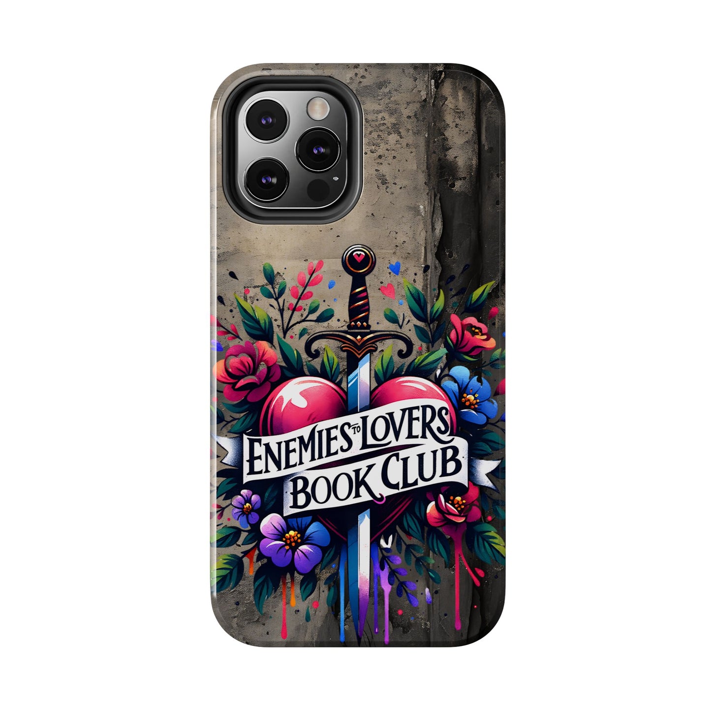 Enemies Lovers Book Club Phone Case — Gothic Floral Sword Protective Cover