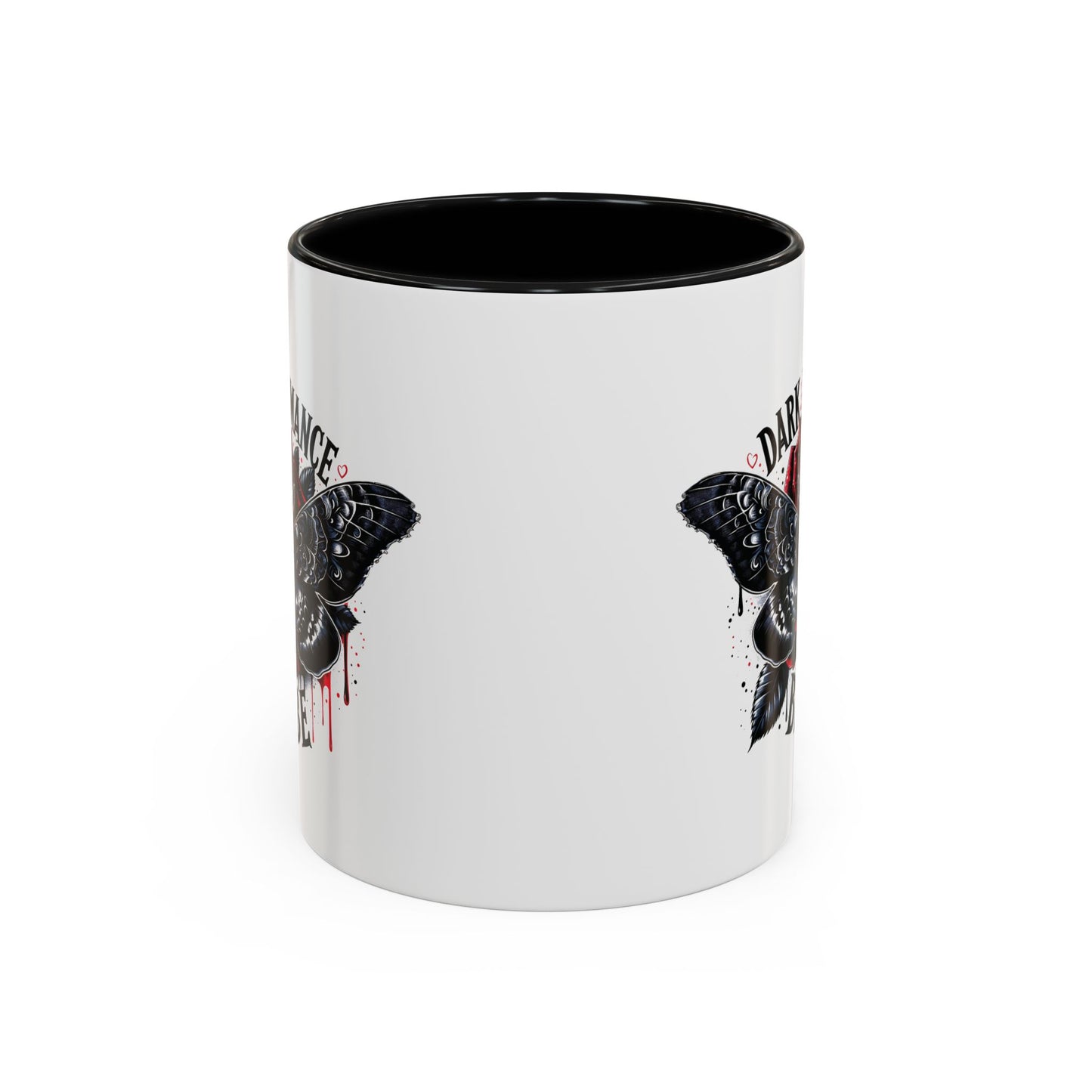 Dark Romance Babe Coffee Mug — Gothic Moth & Rose Accent Mug