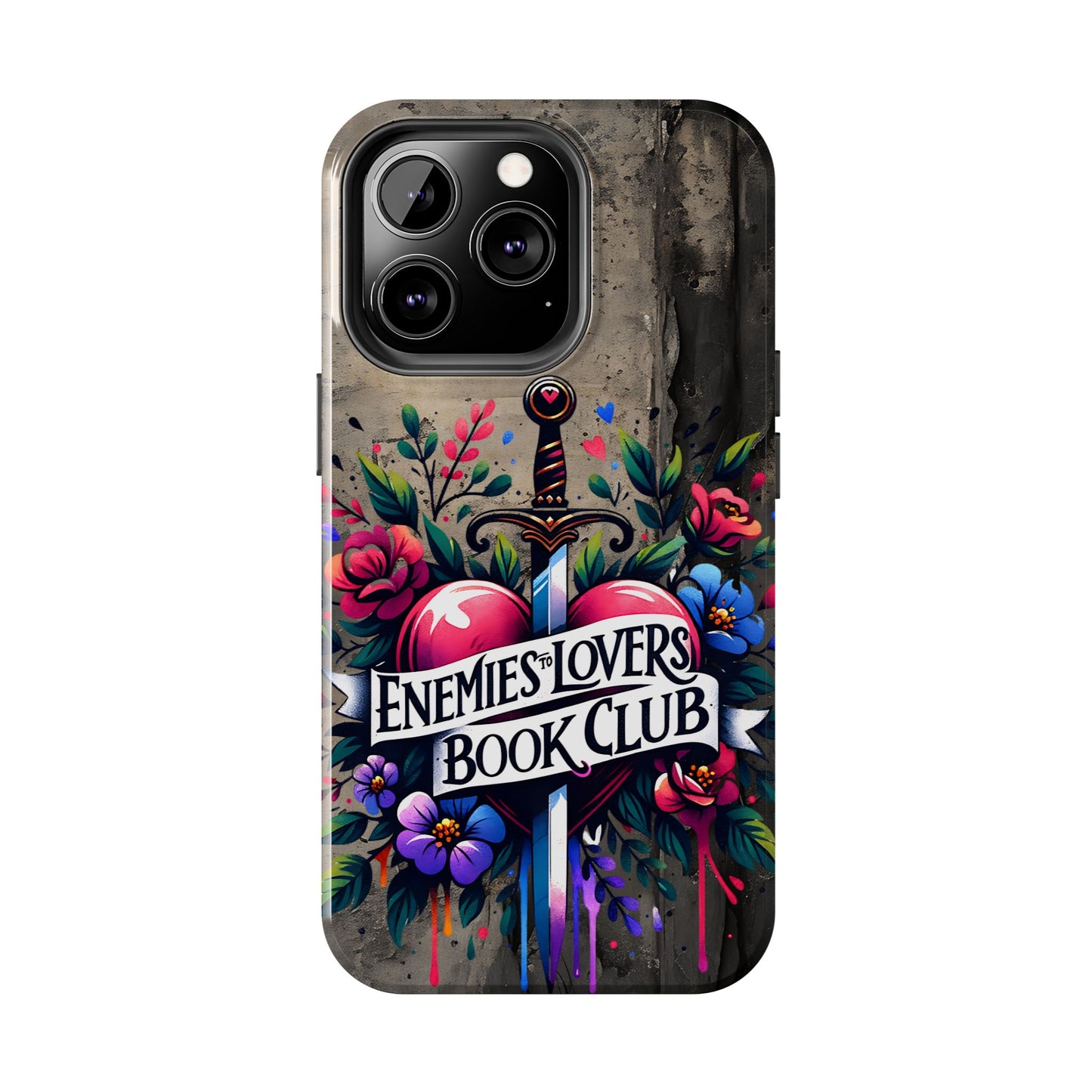 Enemies Lovers Book Club Phone Case — Gothic Floral Sword Protective Cover