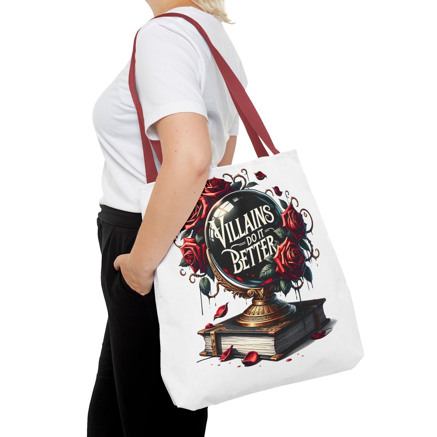 Villains Do It Better Tote Bag — Gothic Rose Bookish Aesthetic