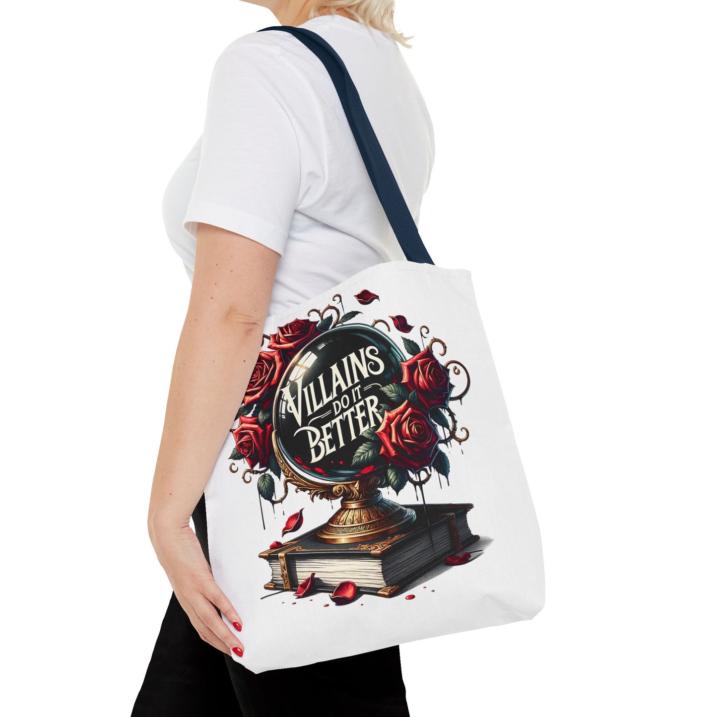 Villains Do It Better Tote Bag — Gothic Rose Bookish Aesthetic