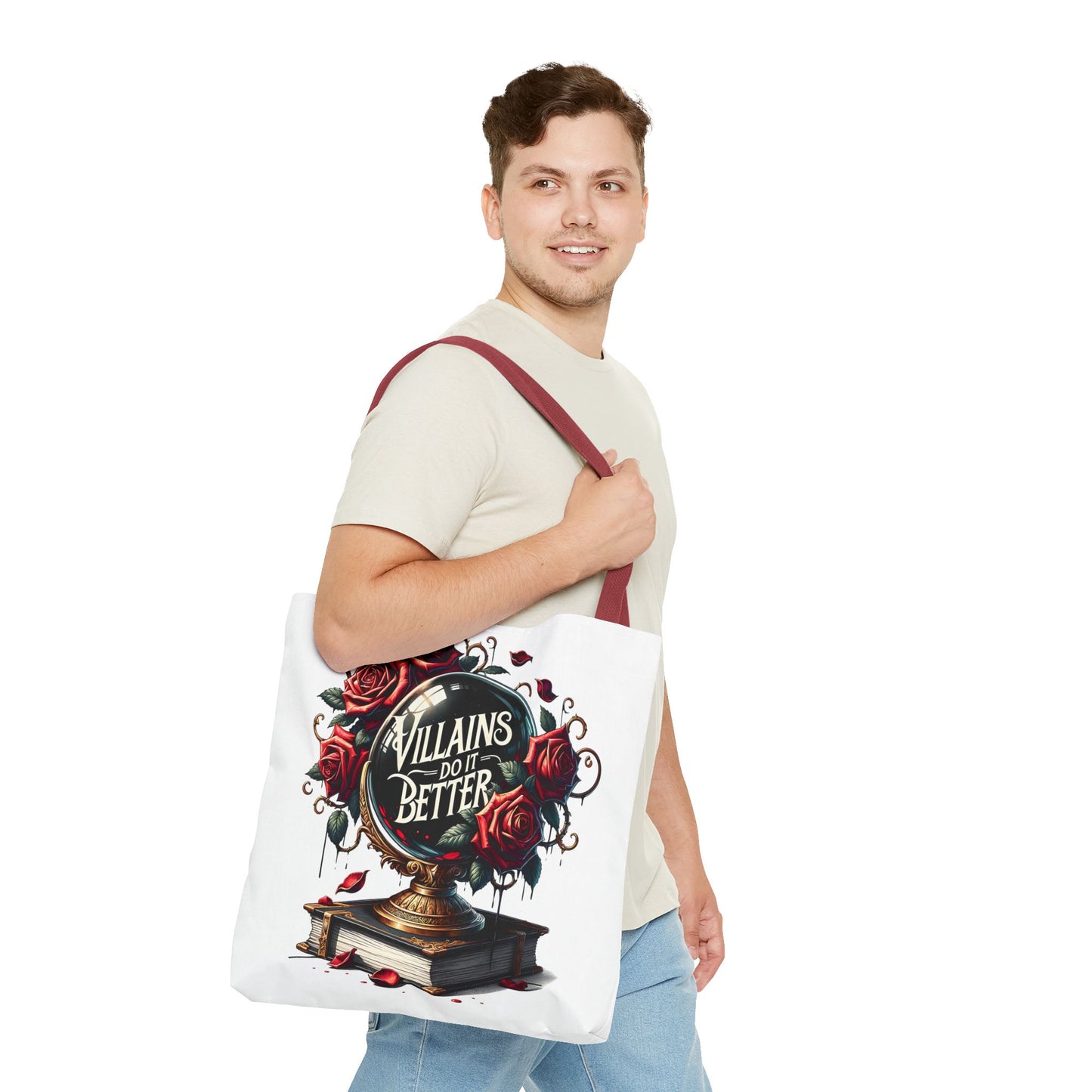 Villains Do It Better Tote Bag — Gothic Rose Bookish Aesthetic