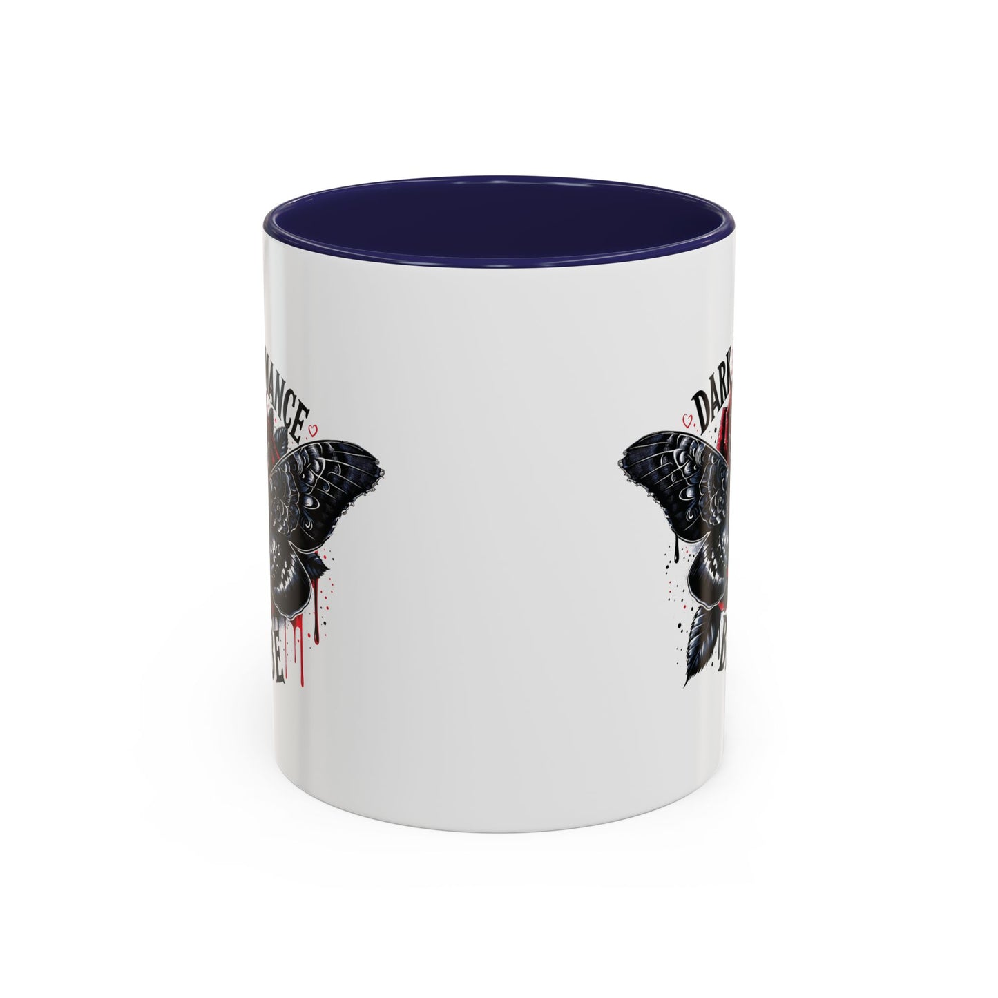 Dark Romance Babe Coffee Mug — Gothic Moth & Rose Accent Mug