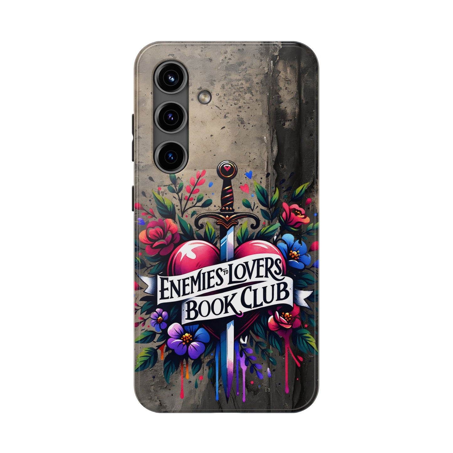 Enemies Lovers Book Club Phone Case — Gothic Floral Sword Protective Cover