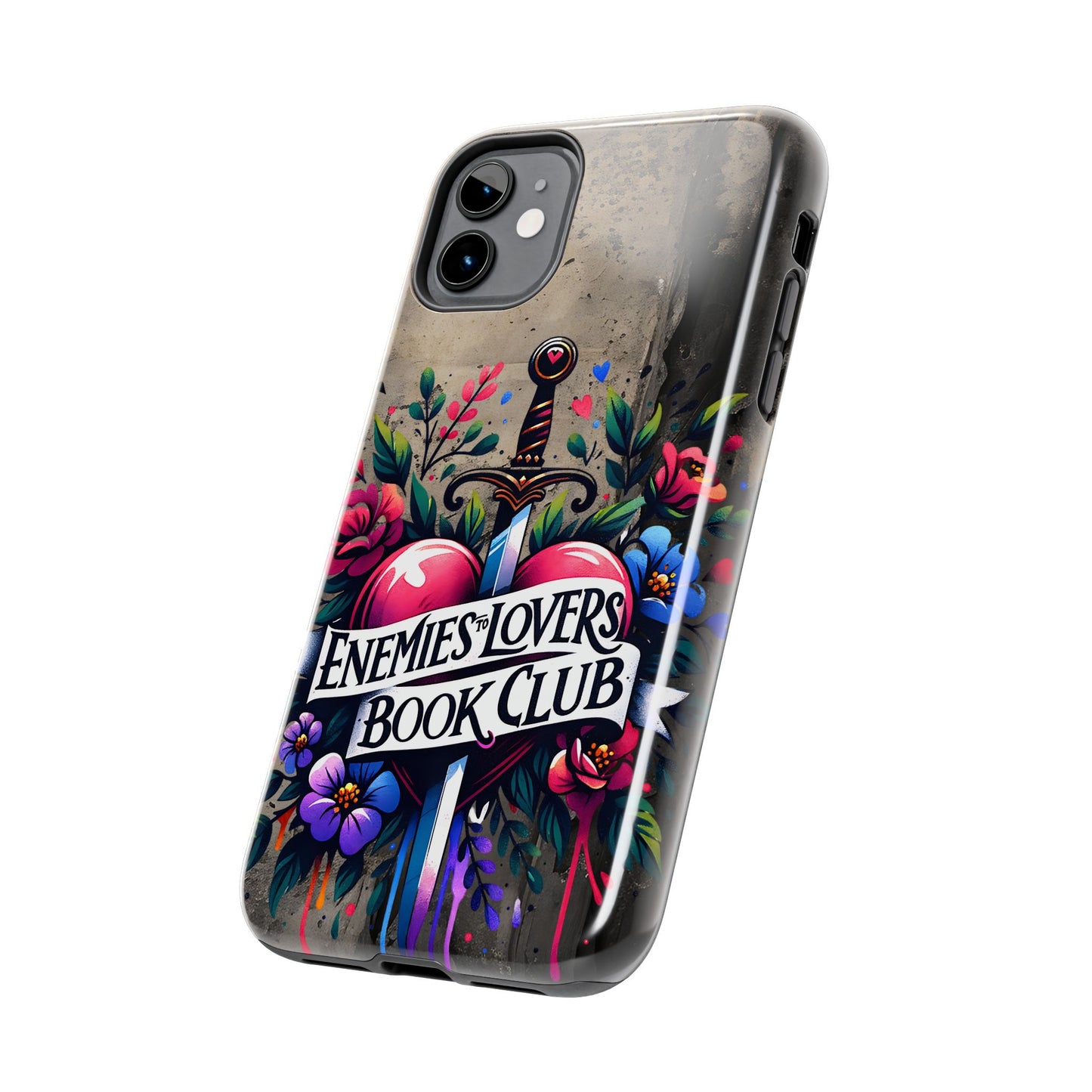 Enemies Lovers Book Club Phone Case — Gothic Floral Sword Protective Cover