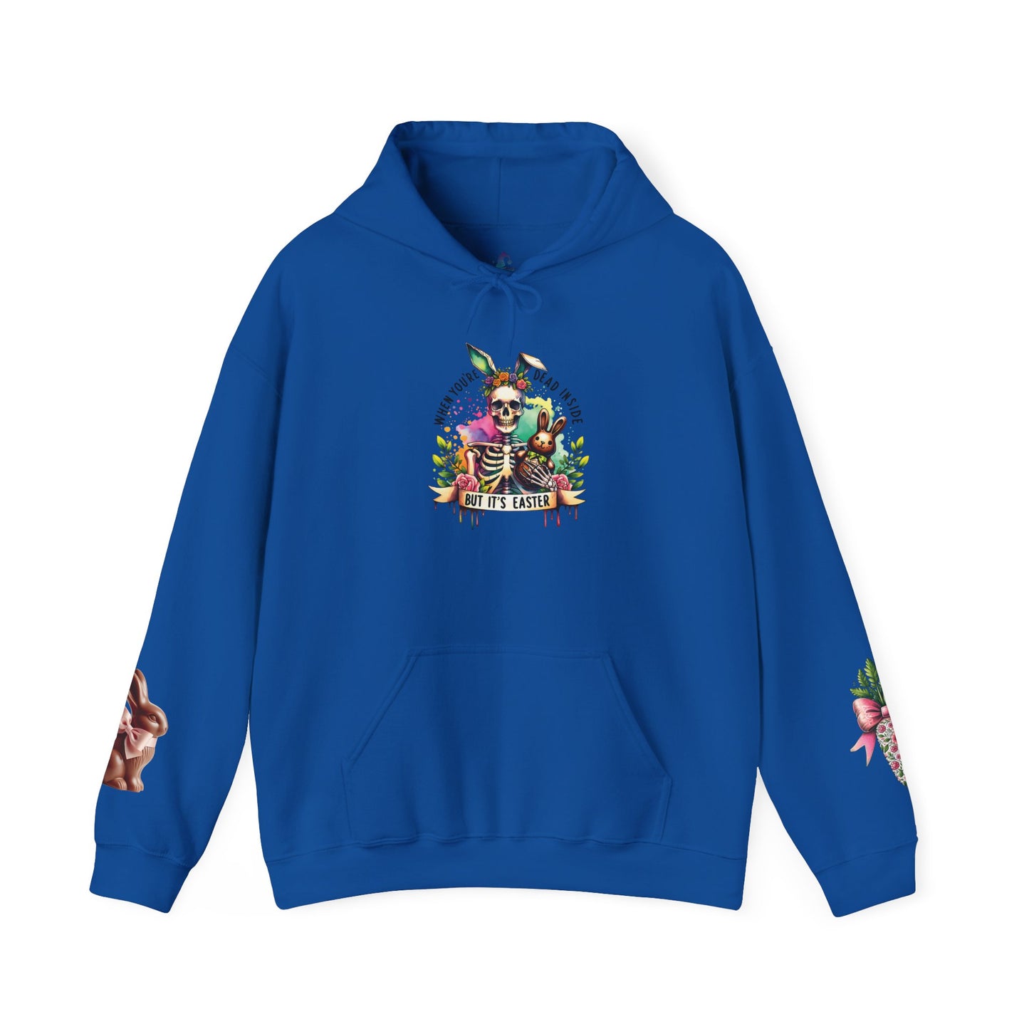 Skeleton Hoodie — "Dead inside buy is Easter" Easter Skull Pullover