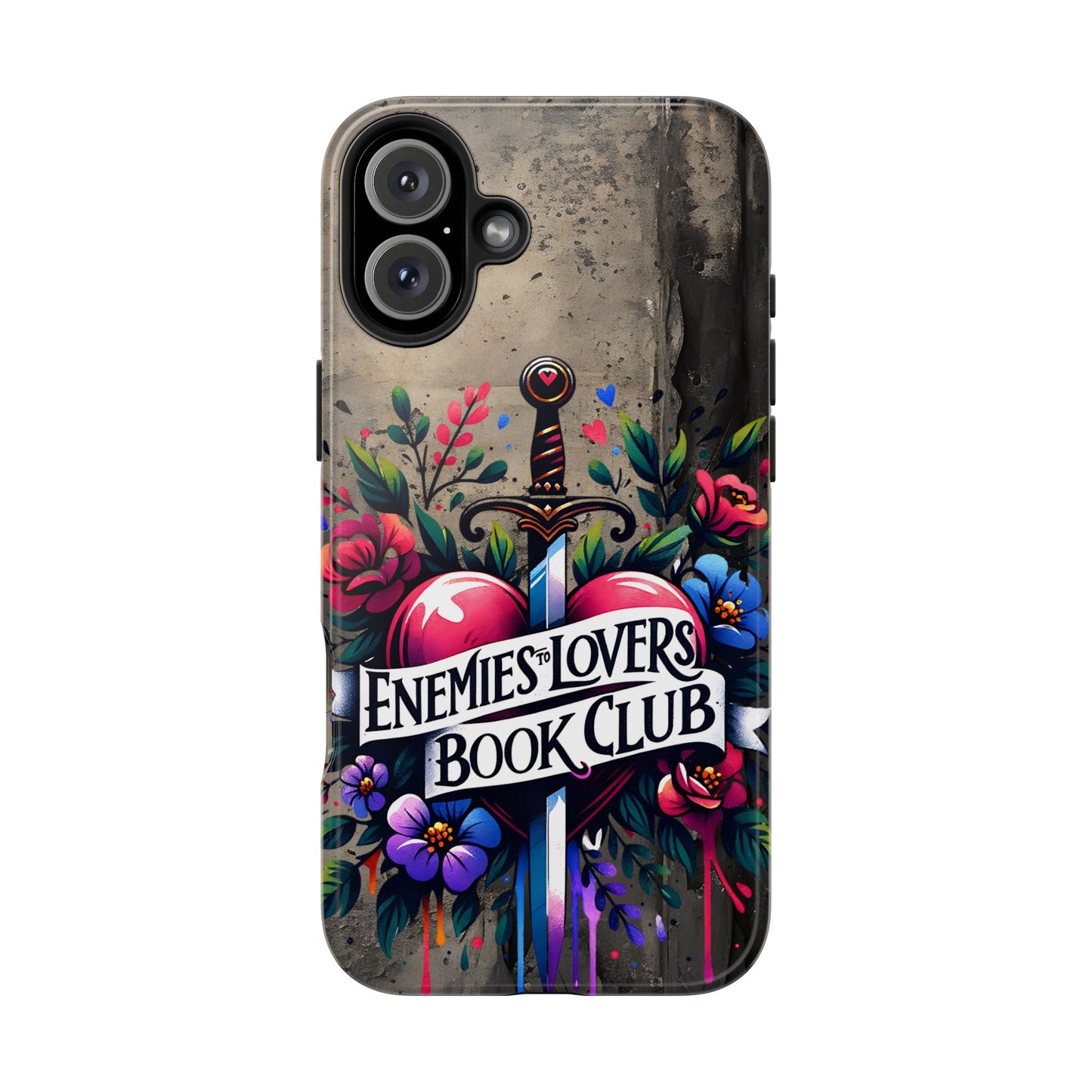 Enemies Lovers Book Club Phone Case — Gothic Floral Sword Protective Cover