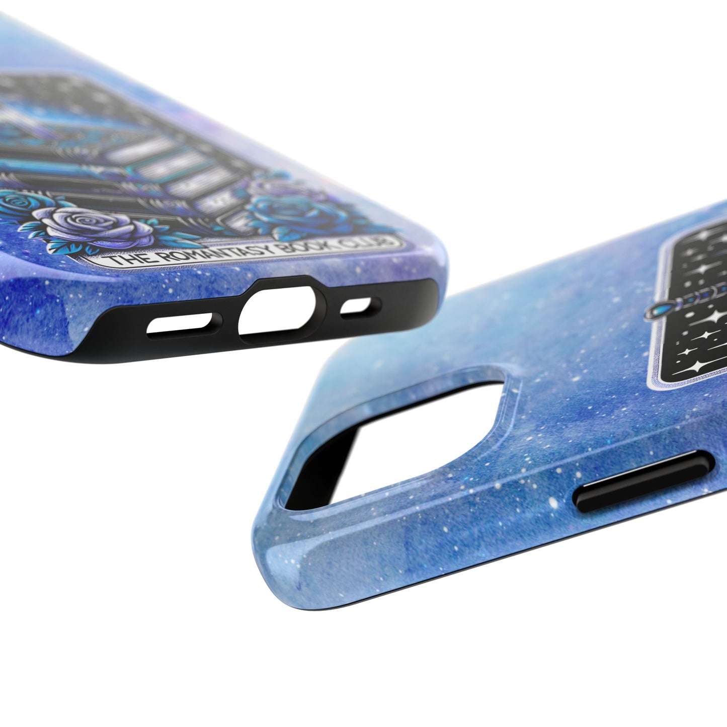 Fantasy Book Club Tough Phone Case — Sword & Stacked Books Design
