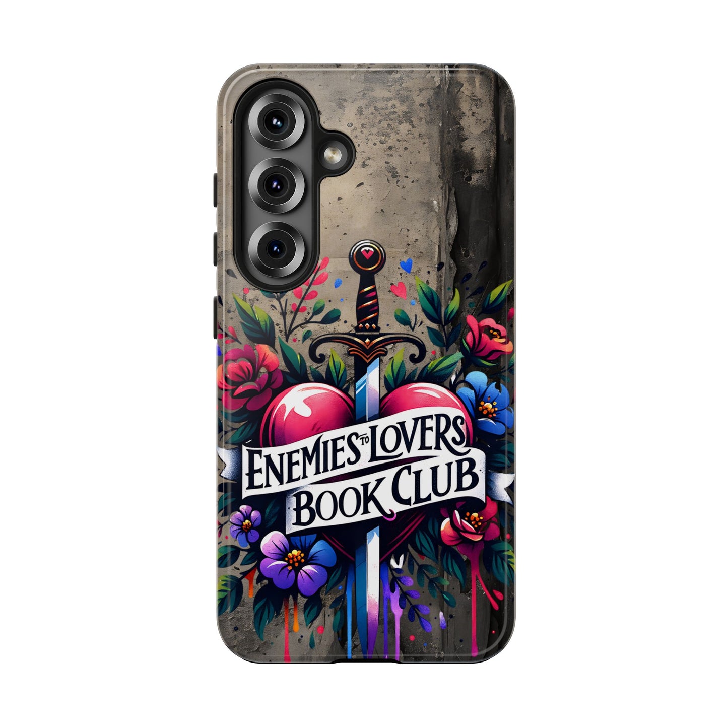 Enemies Lovers Book Club Phone Case — Gothic Floral Sword Protective Cover