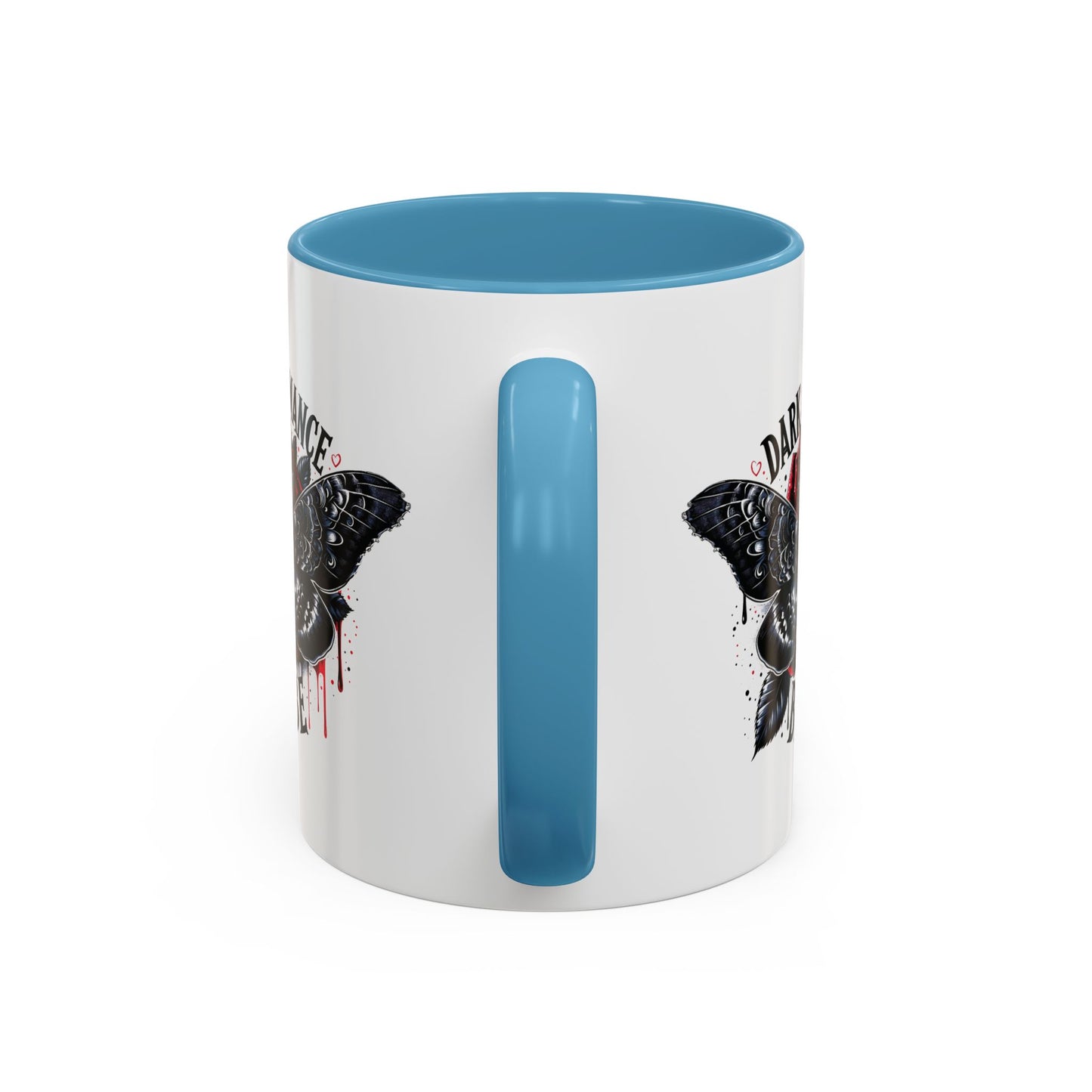 Dark Romance Babe Coffee Mug — Gothic Moth & Rose Accent Mug
