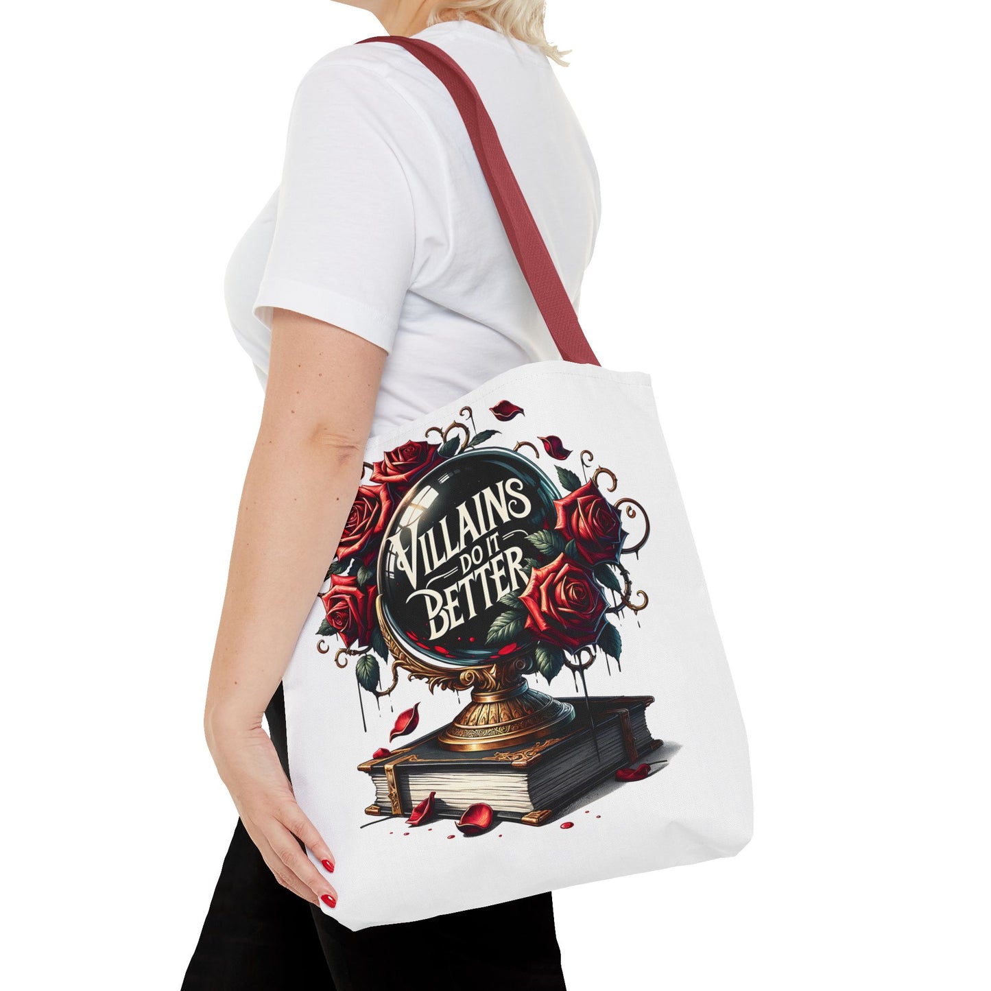Villains Do It Better Tote Bag — Gothic Rose Bookish Aesthetic