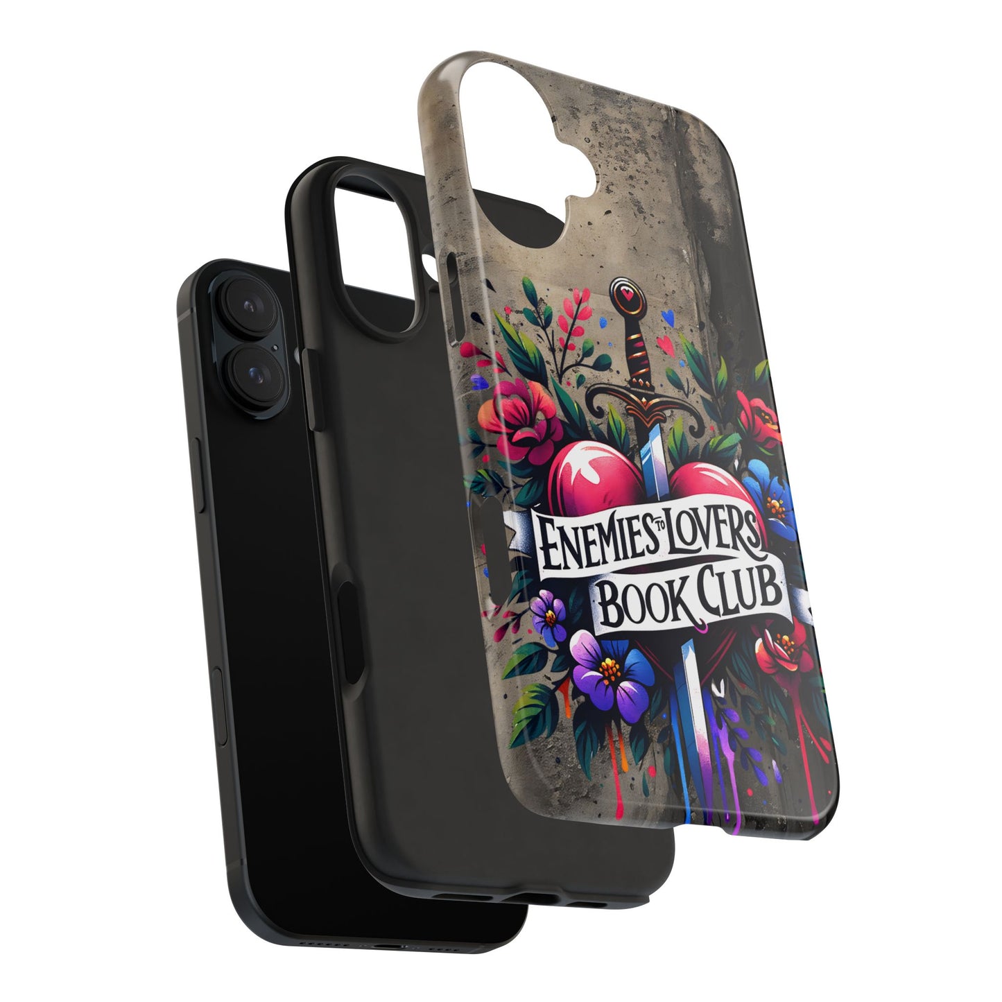 Enemies Lovers Book Club Phone Case — Gothic Floral Sword Protective Cover