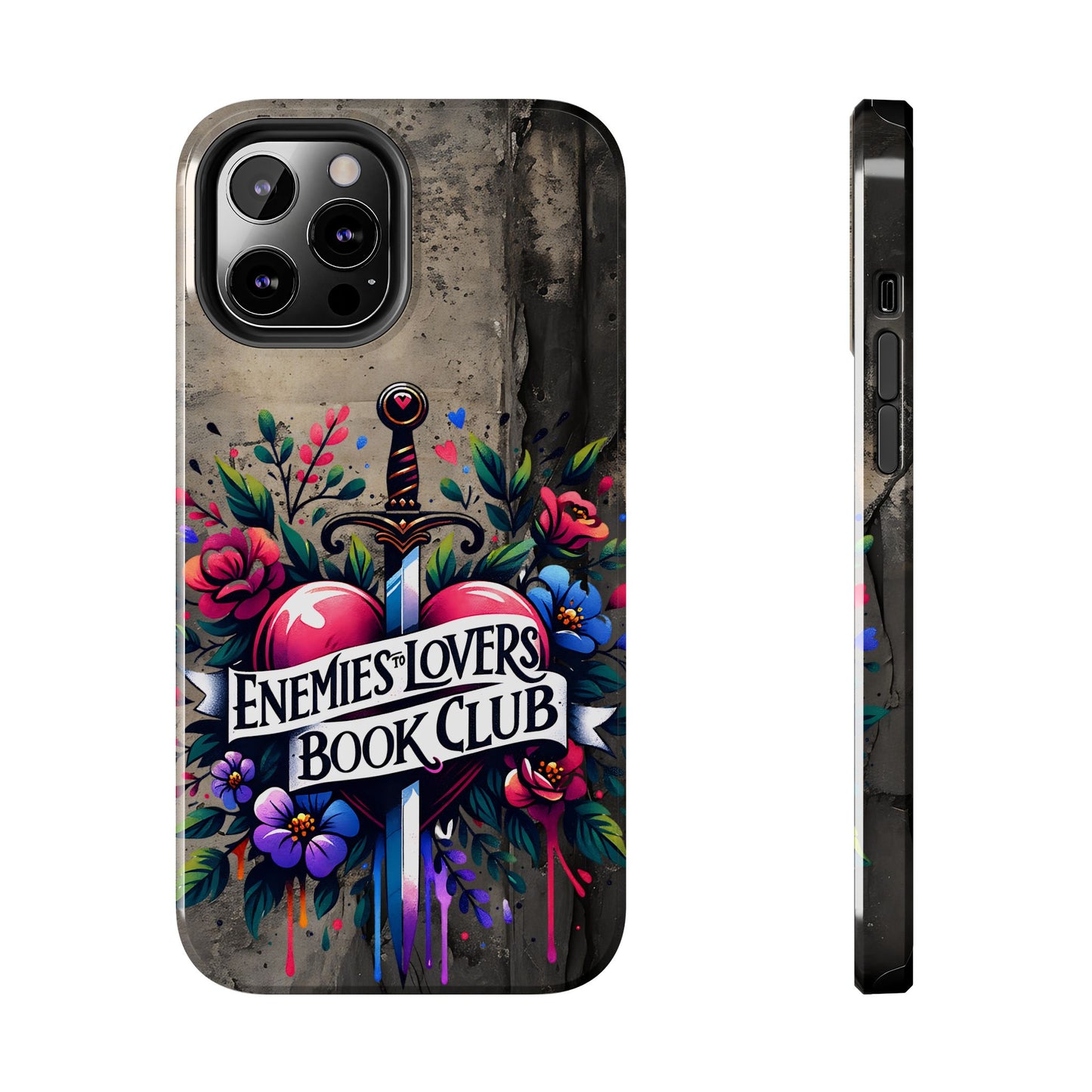 Enemies Lovers Book Club Phone Case — Gothic Floral Sword Protective Cover