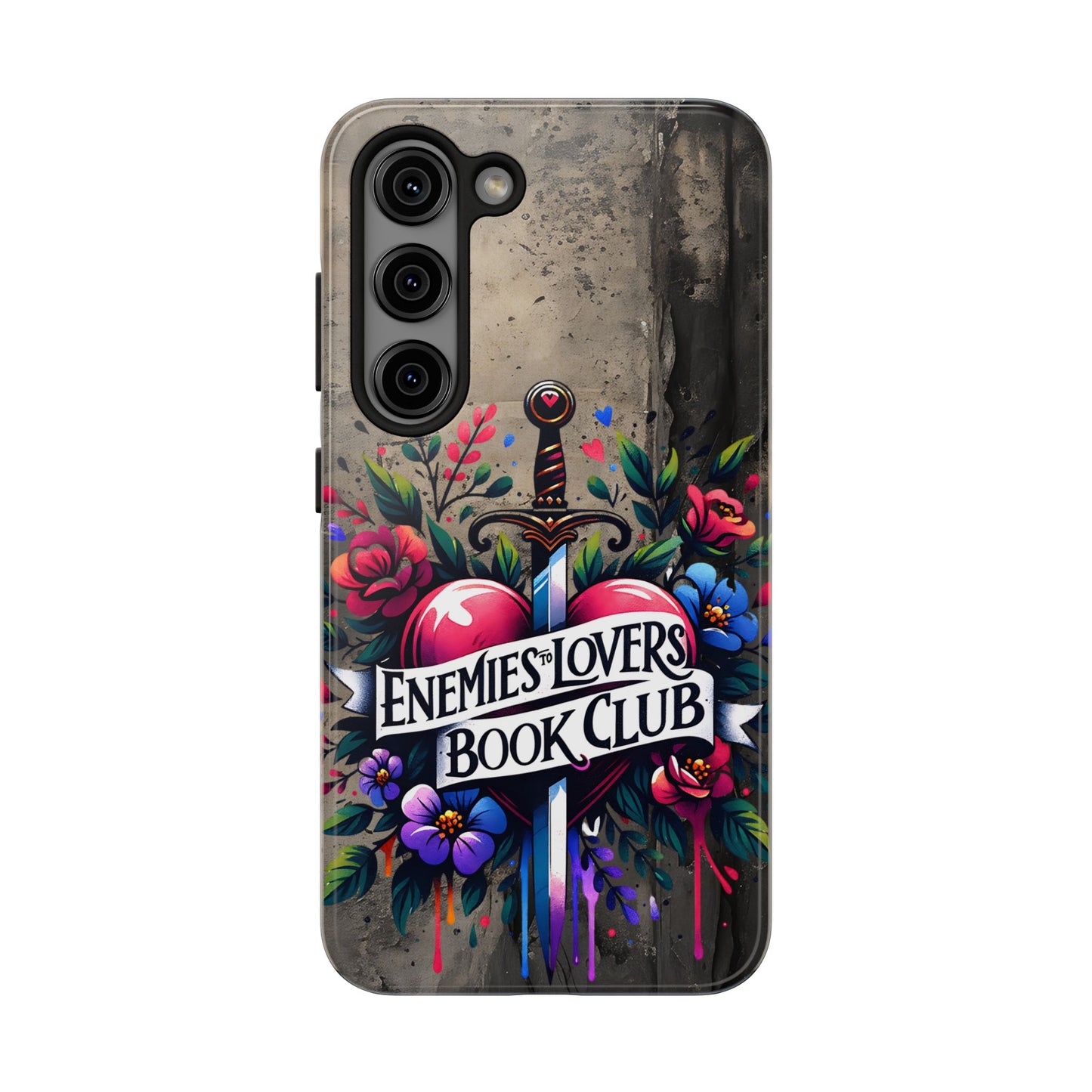 Enemies Lovers Book Club Phone Case — Gothic Floral Sword Protective Cover