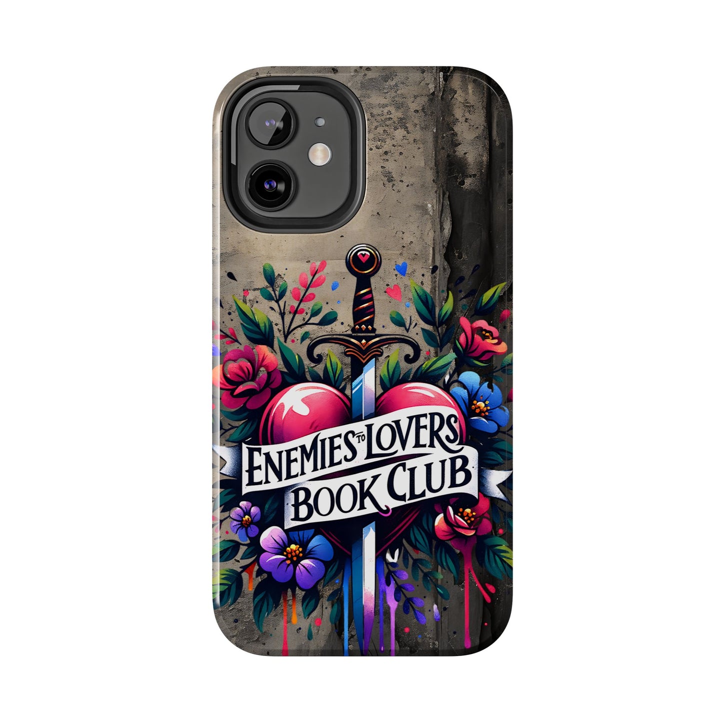 Enemies Lovers Book Club Phone Case — Gothic Floral Sword Protective Cover