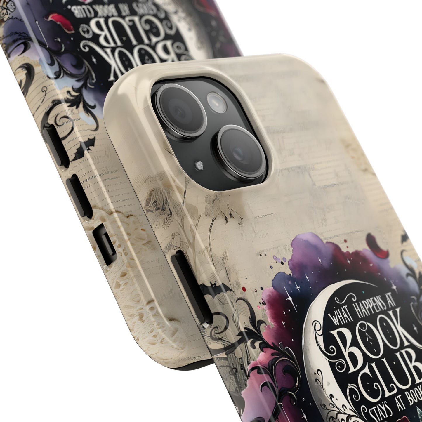 Book Club Phone Case — "What Happens at Book Club Stays at Book Club" Cozy Literary Design