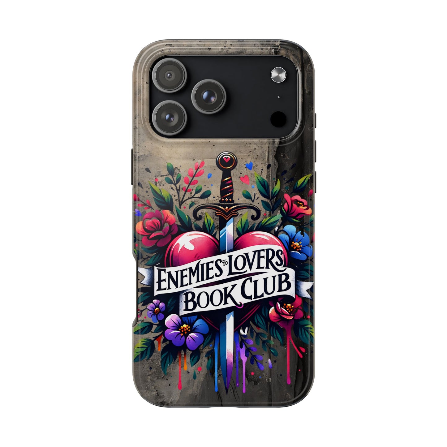 Enemies Lovers Book Club Phone Case — Gothic Floral Sword Protective Cover