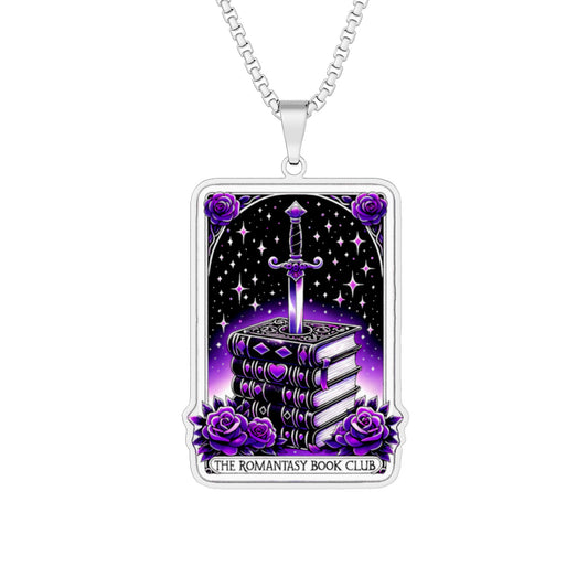 Dark Romance Book Club Photo Pendant Necklace — Custom Cut Photo Pendant