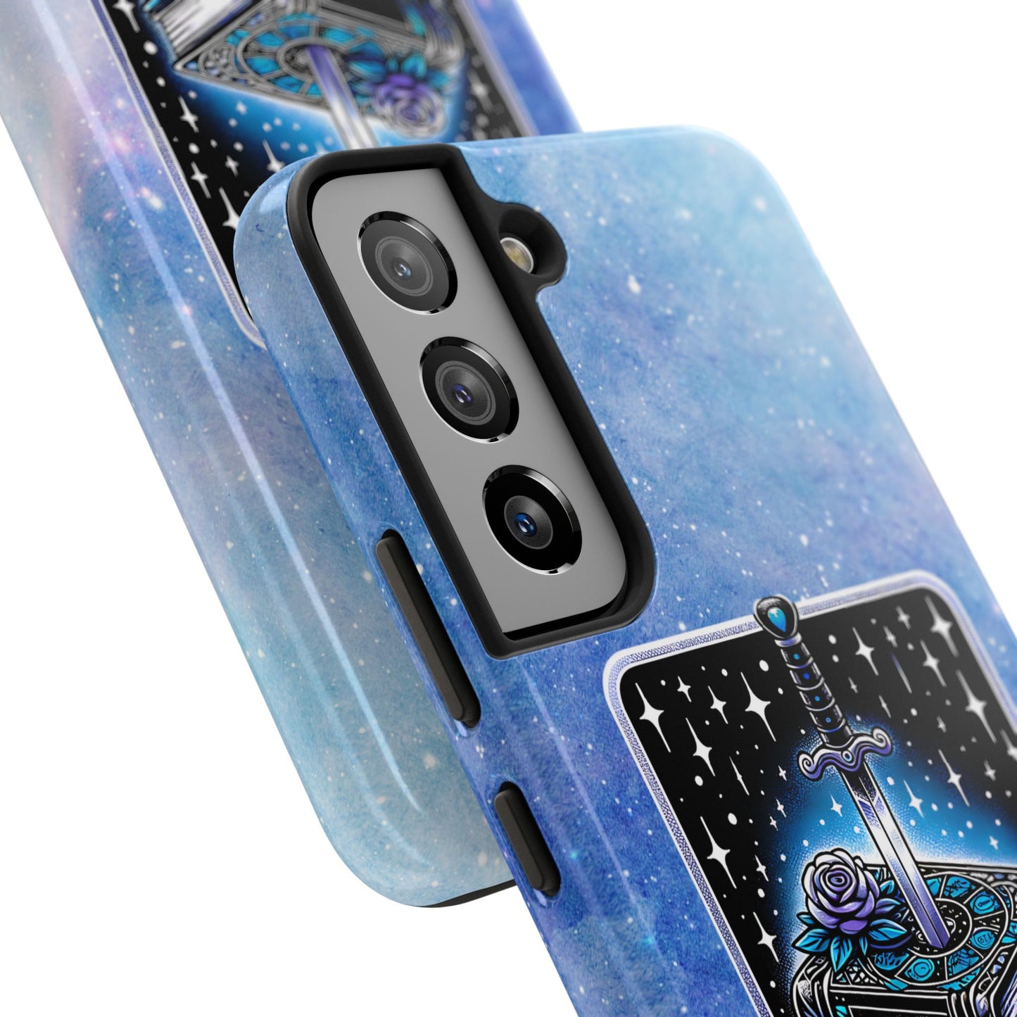Fantasy Book Club Tough Phone Case — Sword & Stacked Books Design