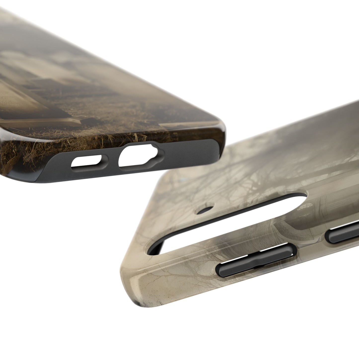 Cemetery Graveyard Phone Case — Spooky Fog Tombstone Tough Phone Case