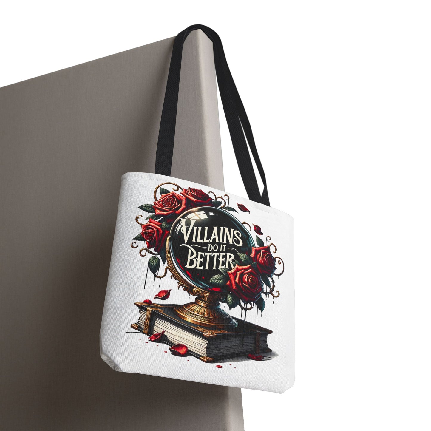 Villains Do It Better Tote Bag — Gothic Rose Bookish Aesthetic