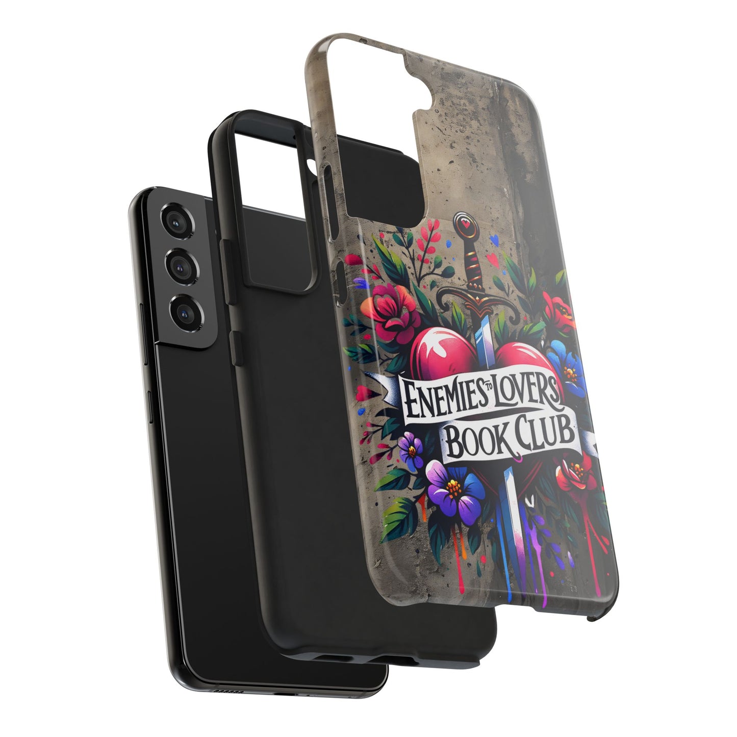 Enemies Lovers Book Club Phone Case — Gothic Floral Sword Protective Cover
