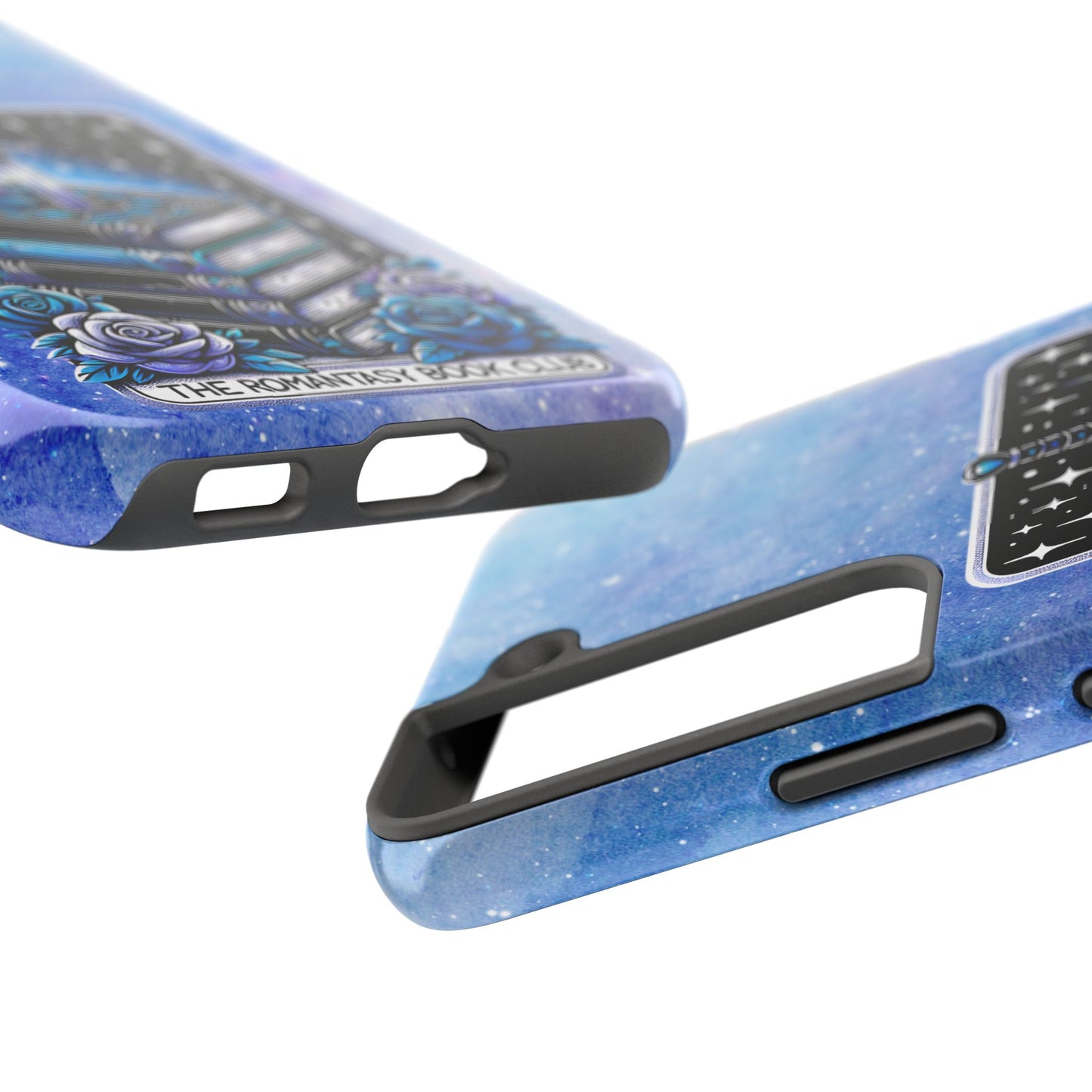 Fantasy Book Club Tough Phone Case — Sword & Stacked Books Design