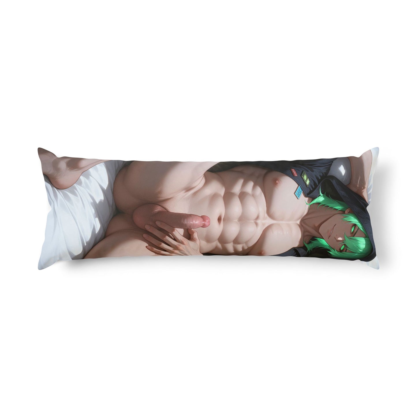 Erotic Anime Body Pillow Cover — Sensual Green-Haired Couple Dakimakura  - Null