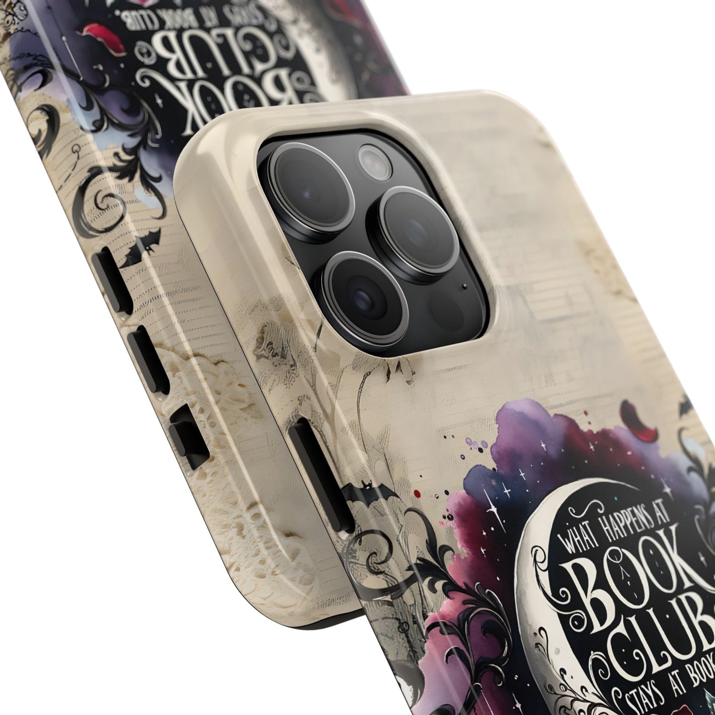 Book Club Phone Case — "What Happens at Book Club Stays at Book Club" Cozy Literary Design