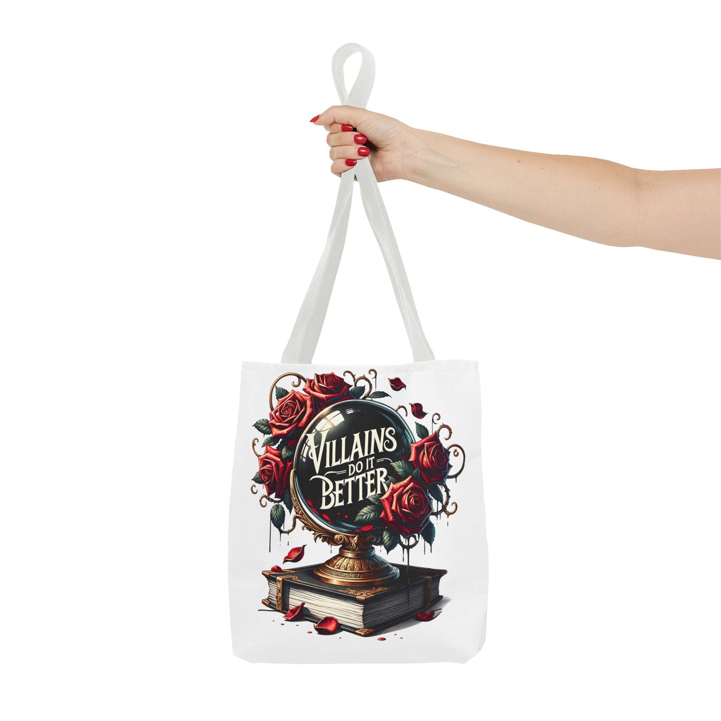 Villains Do It Better Tote Bag — Gothic Rose Bookish Aesthetic