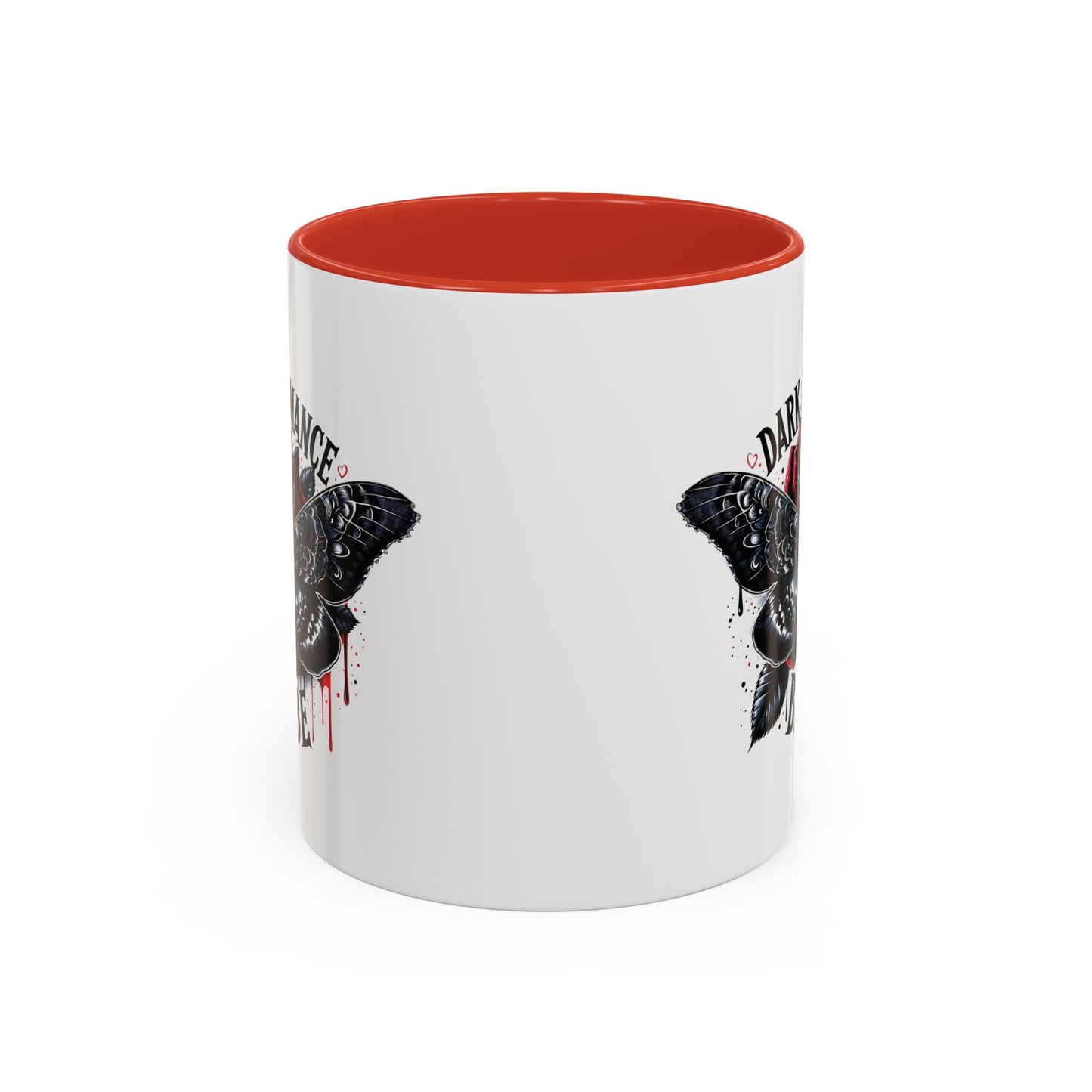 Dark Romance Babe Coffee Mug — Gothic Moth & Rose Accent Mug