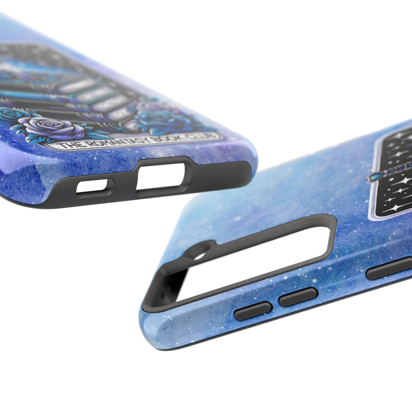 Fantasy Book Club Tough Phone Case — Sword & Stacked Books Design