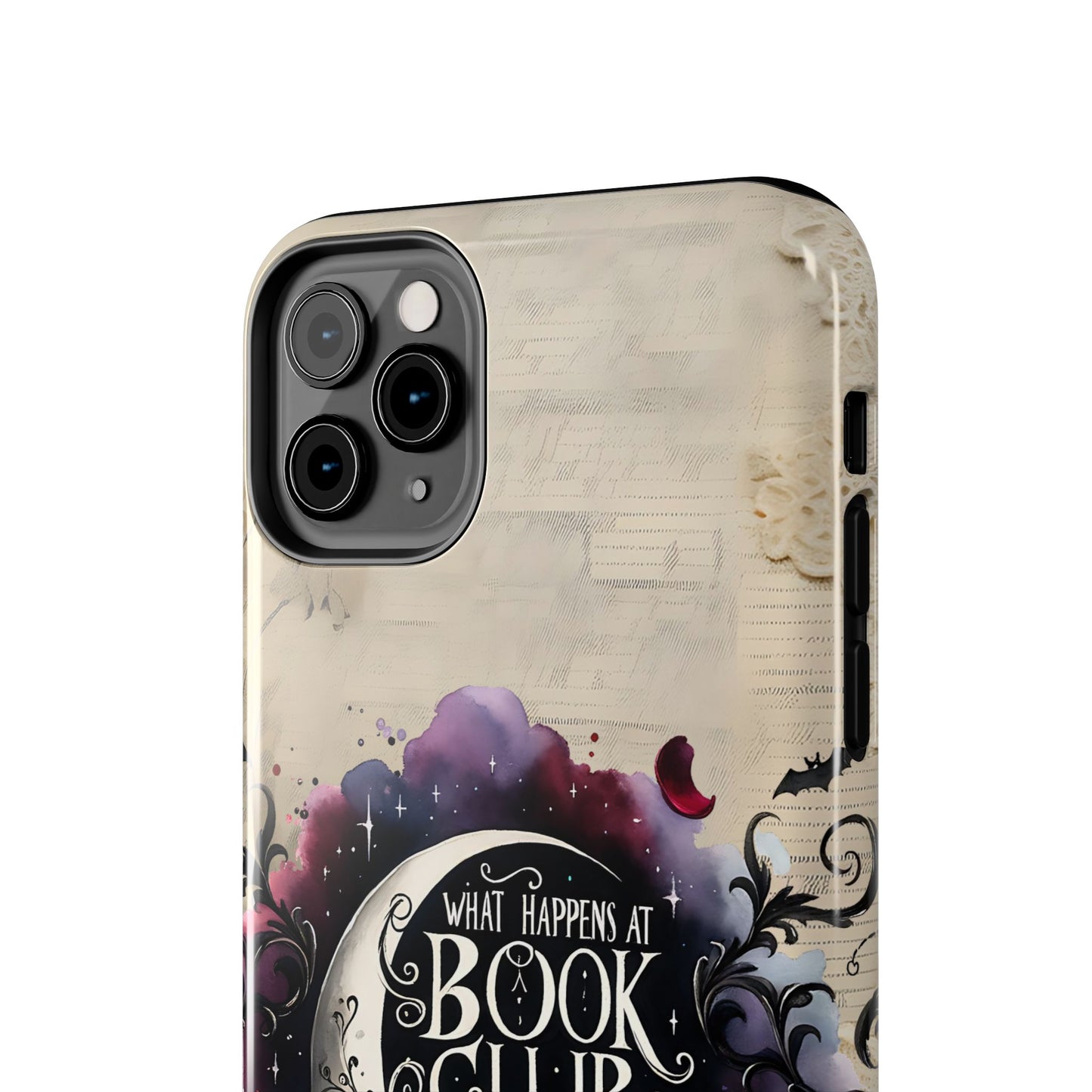 Book Club Phone Case — "What Happens at Book Club Stays at Book Club" Cozy Literary Design