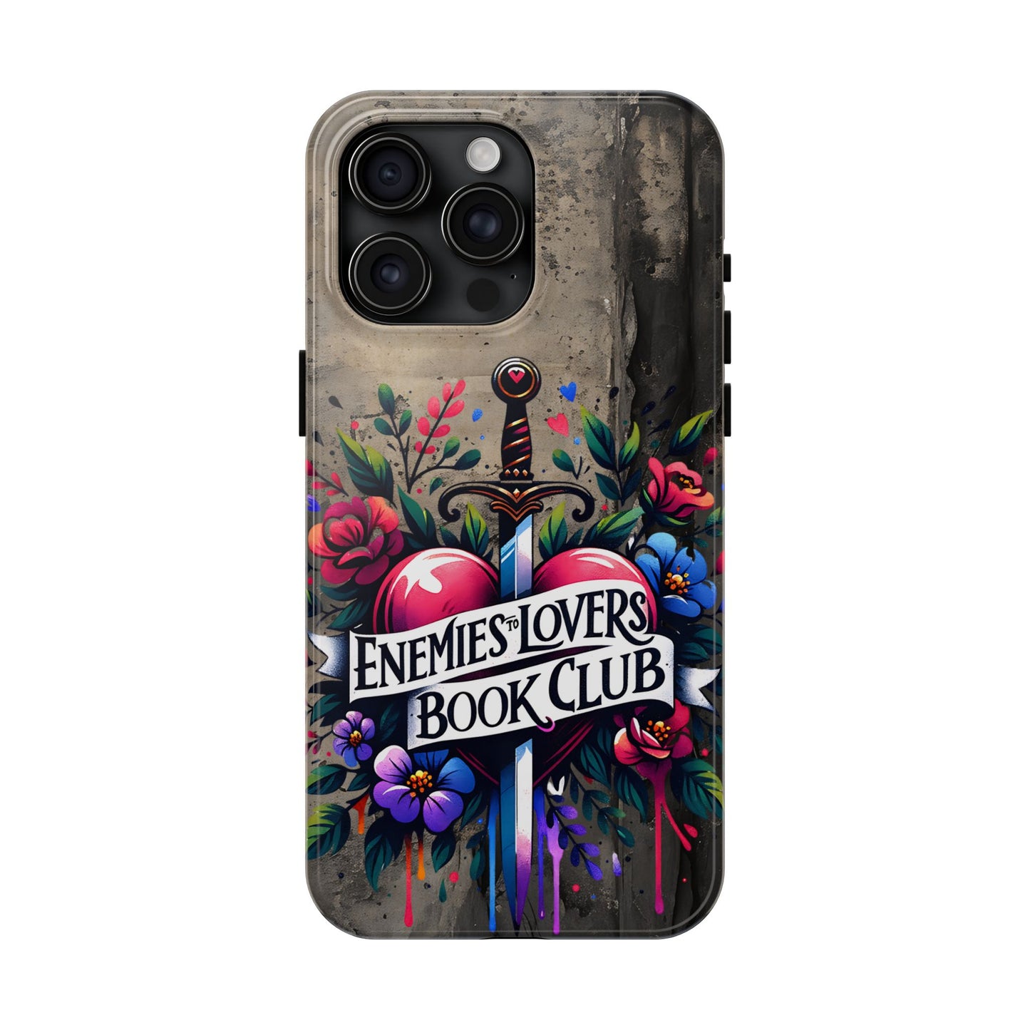 Enemies Lovers Book Club Phone Case — Gothic Floral Sword Protective Cover