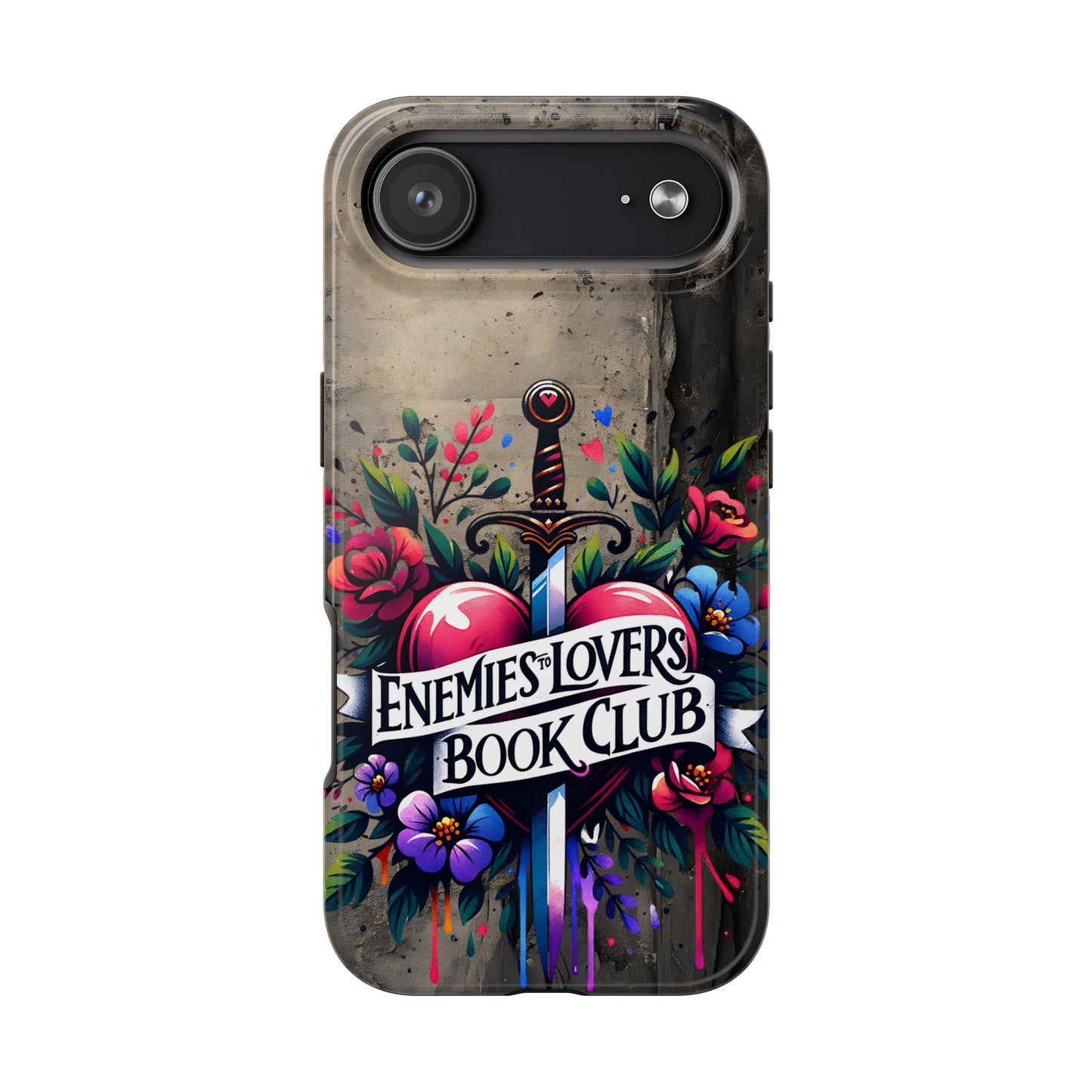 Enemies Lovers Book Club Phone Case — Gothic Floral Sword Protective Cover