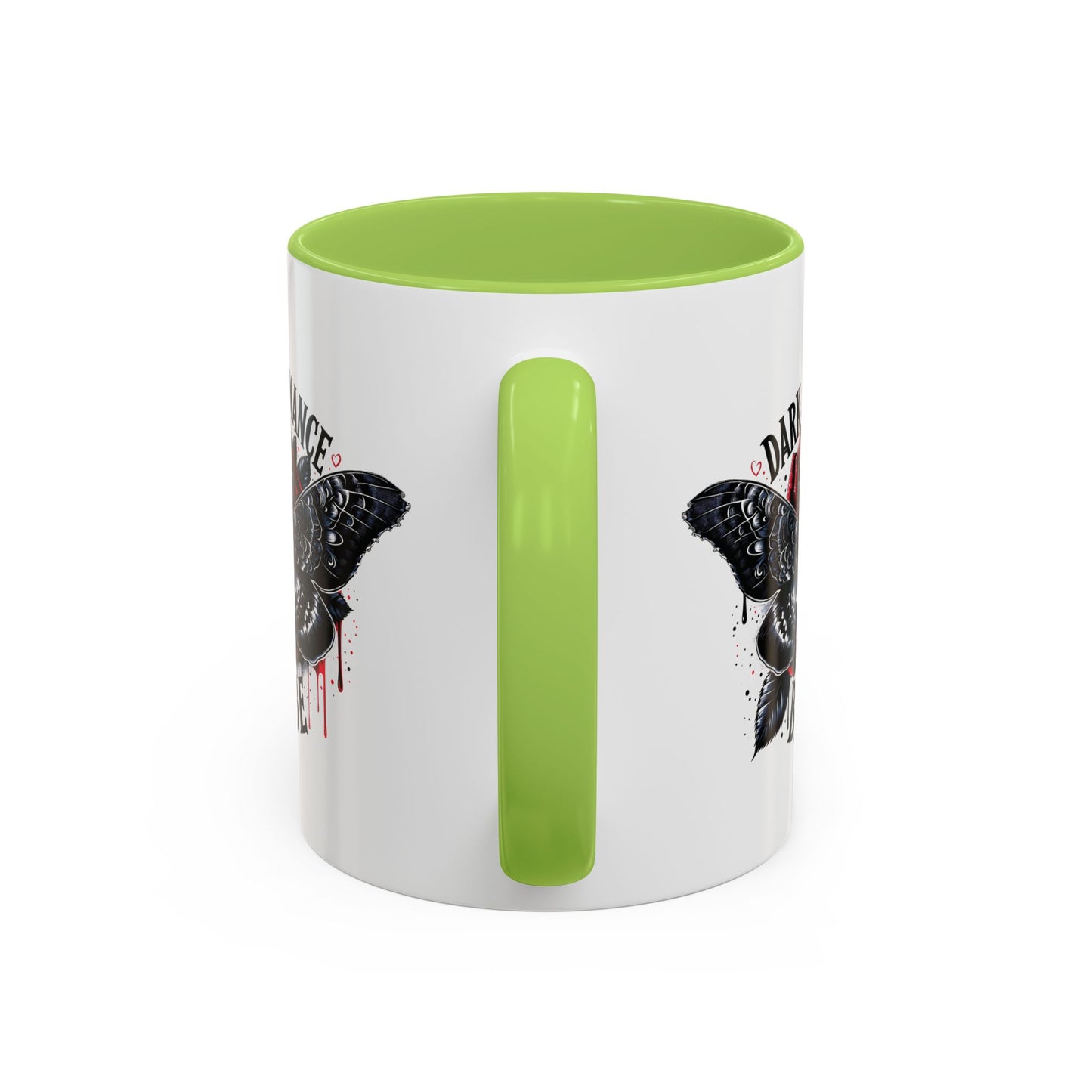 Dark Romance Babe Coffee Mug — Gothic Moth & Rose Accent Mug