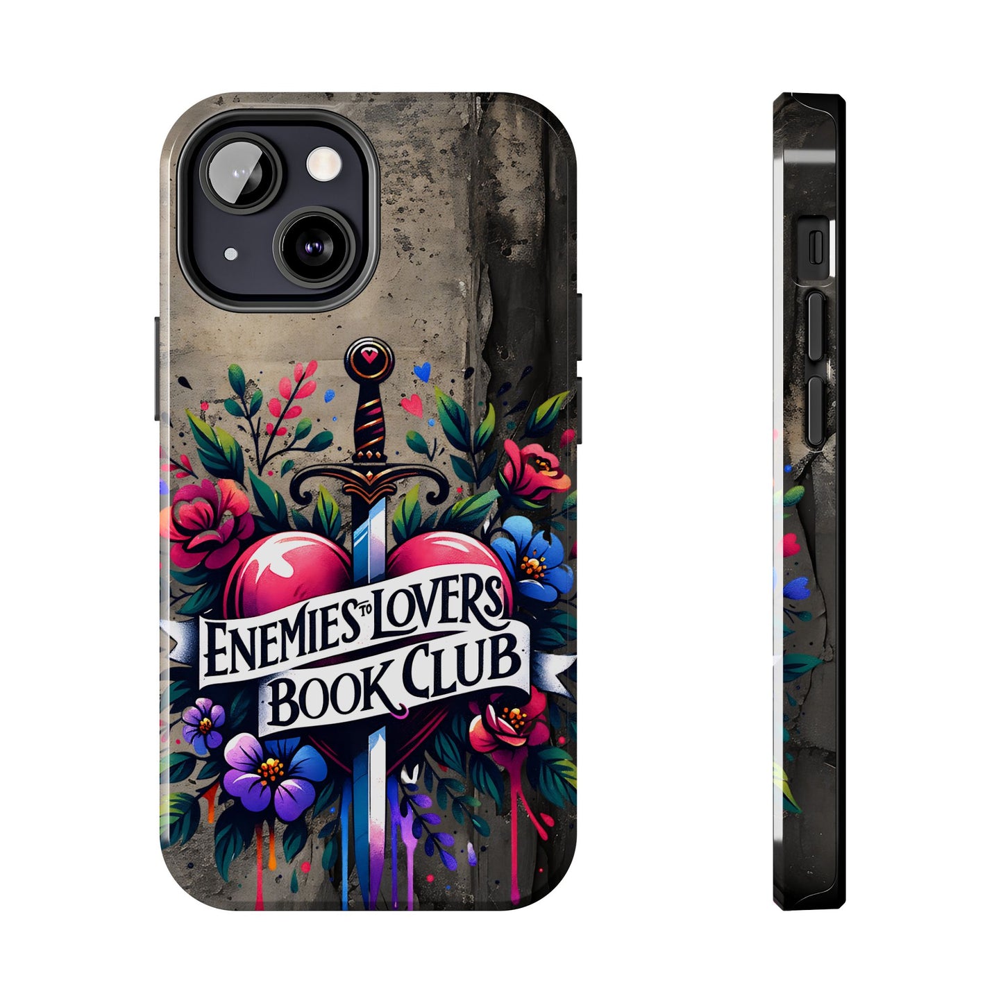 Enemies Lovers Book Club Phone Case — Gothic Floral Sword Protective Cover