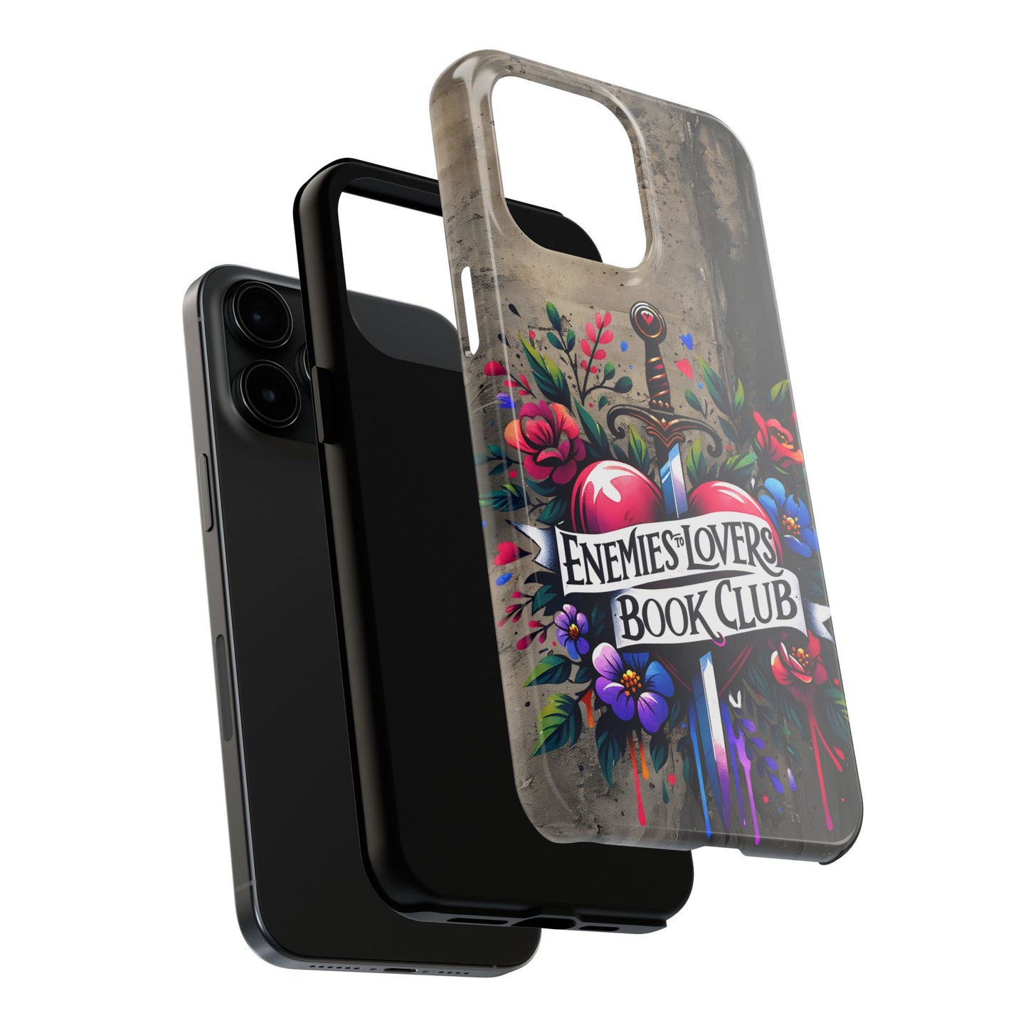 Enemies Lovers Book Club Phone Case — Gothic Floral Sword Protective Cover
