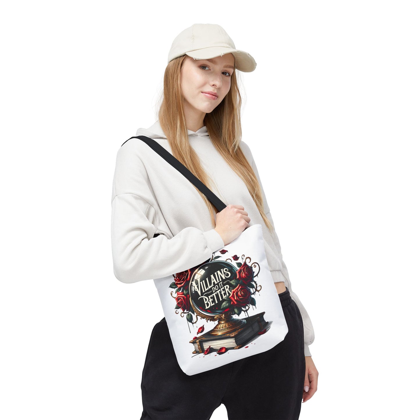 Villains Do It Better Tote Bag — Gothic Rose Bookish Aesthetic