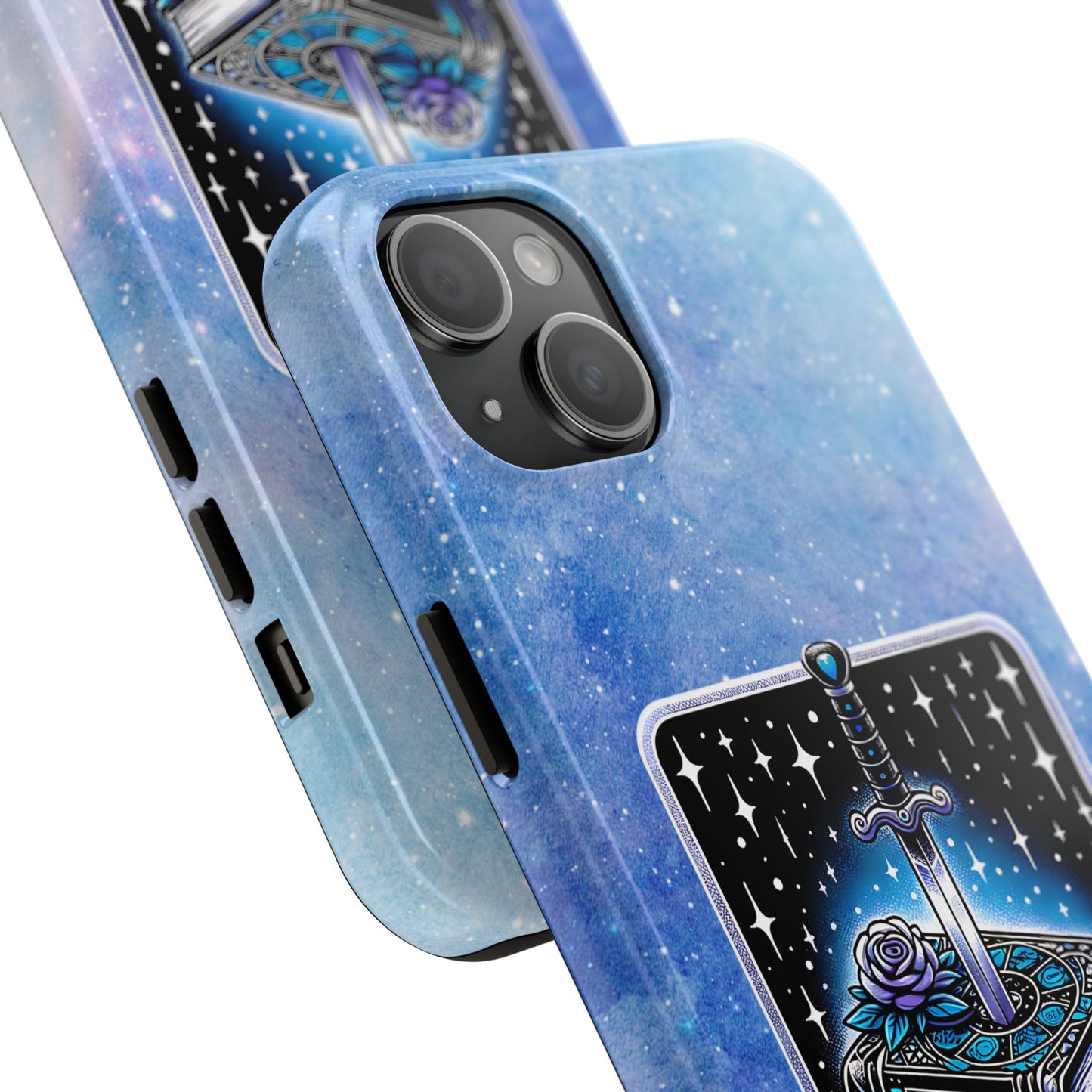 Fantasy Book Club Tough Phone Case — Sword & Stacked Books Design